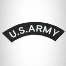 U.S ARMY White and Black Iron on Top Rocker Patch for Biker Vest Jacket TR200