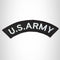 U.S ARMY White and Black Iron on Top Rocker Patch for Biker Vest Jacket TR200