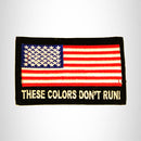 USA FLAG THESE COLORS Iron on Small Patch for Biker Vest SB850