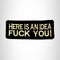 HERE IS AN IDEA Iron on Small Patch for Biker Vest SB851