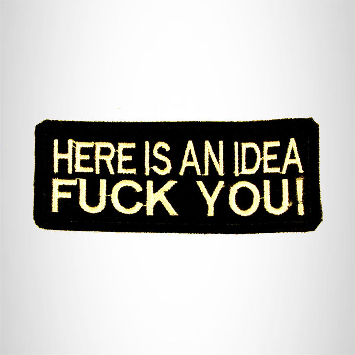 HERE IS AN IDEA Iron on Small Patch for Biker Vest SB851