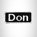 Don Iron on Name Tag Patch for Motorcycle Biker Jacket and Vest NB154