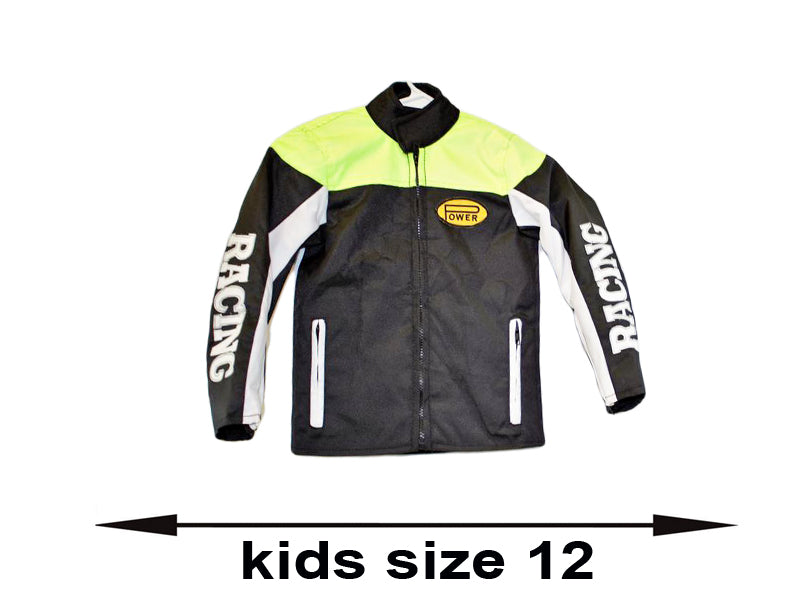 motorcycle kids jacket green/black Usa mode motor usa classics size 12-STURGIS MIDWEST INC.