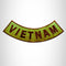 VIETNAM Brown on Gold with Boarder Bottom Rocker Iron on Patch for Biker Vest