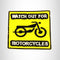 WATCH OUT FOR MOTORCYCLE Iron on Small Patch for Biker Vest SB885