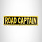 ROAD CAPTAIN YELLOW ON BLACK Small Patch Iron on for Vest Jacket SB599