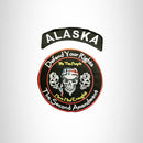 ALASKA Defend Your Rights the 2nd Amendment 2 Patches Set for Vest Jacket