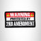 WARNING PROTECTED BY Iron on Small Patch for Biker Vest SB889