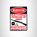 WARNING DUE TO INCREASE Iron on Small Patch for Biker Vest SB890