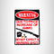 WARNING DUE TO INCREASE Iron on Small Patch for Biker Vest SB890