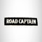 Road Captain White on Black Bold Small Patch Iron on for Biker Vest SB750