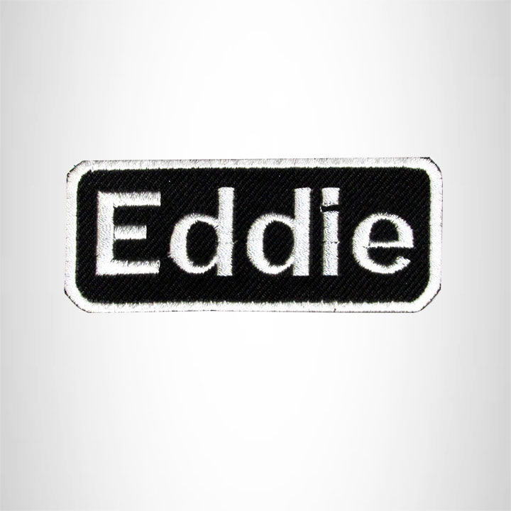 Eddie Iron on Name Tag Patch for Motorcycle Biker Jacket and Vest NB158
