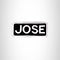 JOSE Black and White Name Tag Iron on Patch for Biker Vest and Jacket NB230