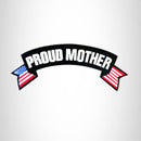 PROUD MOTHER USA Flag Banner Iron on Top Rocker Patch for Biker Vest Jacket