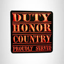 DUTY HONOR COUNTRY Small Patch Iron on for Vest Jacket SB657