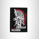AMERICAN SOLDIERS WITH FLAG Iron on Small Patch for Biker Vest SB899