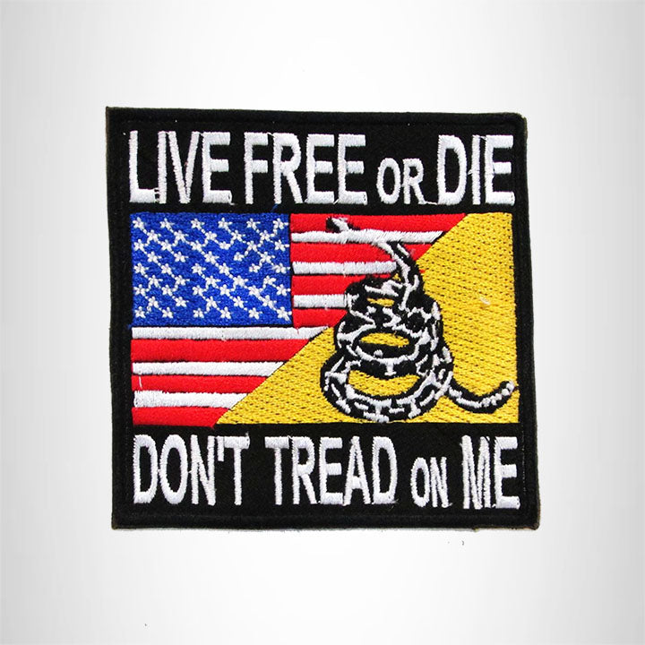 LIVE FREE OR DIE Iron on Small Patch for Biker Vest SB907