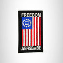 FREEDOM FLAG LIVE FREE OR DIE Iron on Small Patch for Biker Vest SB911