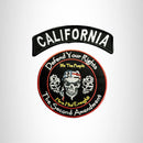 CALIFORNIA Defend Your Rights the 2nd Amendment 2 Patches Set for Vest Jacket