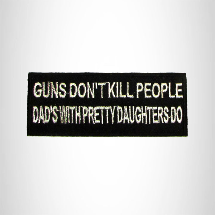 Guns Don't Kill People Iron on Small Patch for Motorcycle Biker Vest SB1039