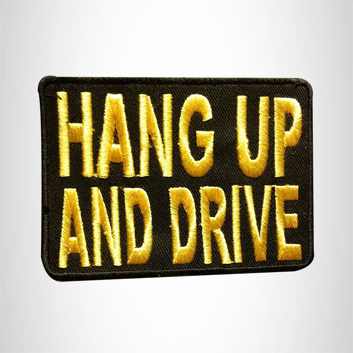 HANG UP AND DRIVE Small Patch Iron on for Vest Jacket SB656