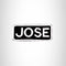 Jose White on Black Iron on Name Tag Patch for Biker Vest NB122