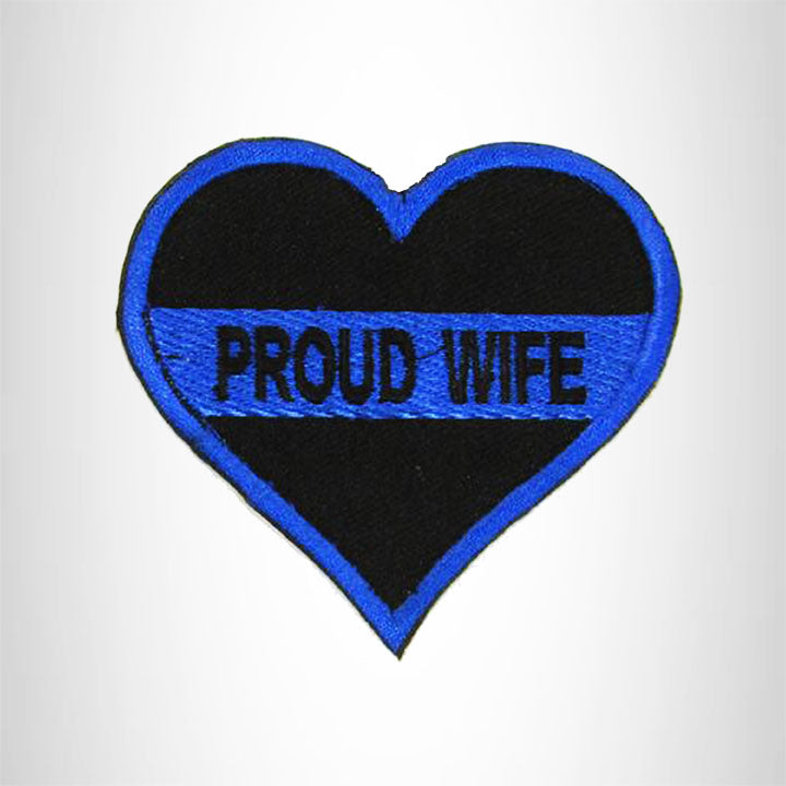 PROUD WIFE WITH HEART SHAPE Iron on Small Patch for Biker Vest SB912