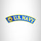 U.S NAVY Yellow and White on Blue Top Rocker Patch for Biker Vest Jacket