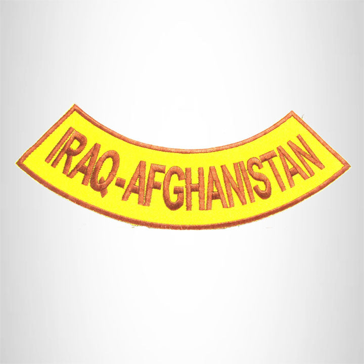 IRAQ-AFGHANISTAN Iron on Bottom Rocker Patch for Motorcycle Biker Vest BR462