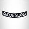 RHODE ISLAND White on Black Bottom Rocker Patch for Vest Jacket