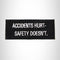 Accidents Hurt Safety Iron on Small Patch for Biker Vest SB974
