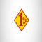 Small Patch 1%ER Diamond Brown on Yellow Iron on for Biker Vest