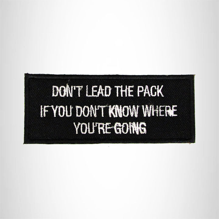 Don't Lead the Packet Iron on Small Patch for Biker Vest SB983