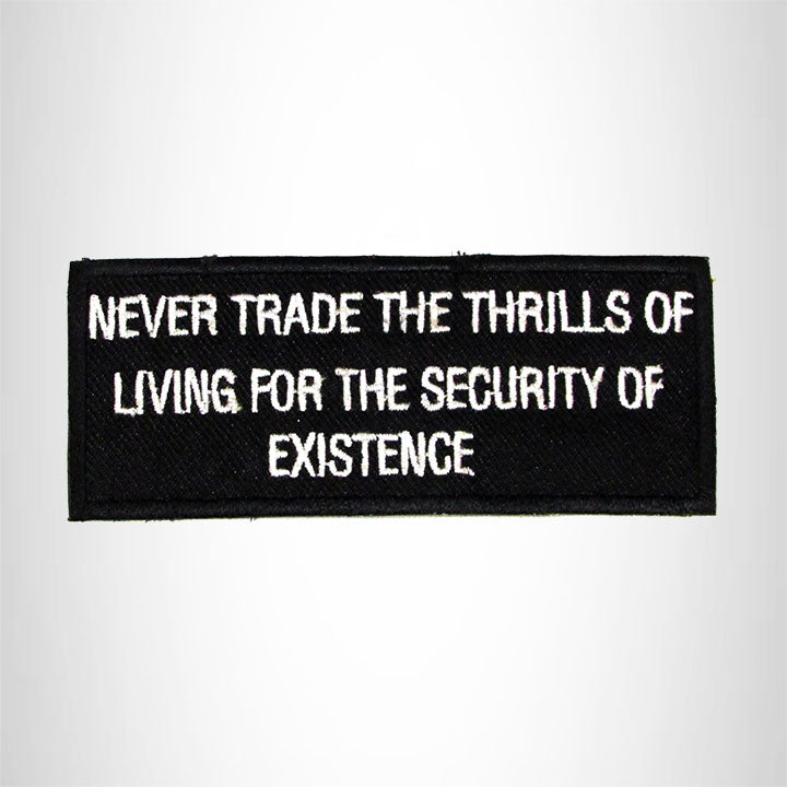Never Trade the Thrills of Living Iron on Small Patch for Biker Vest SB986