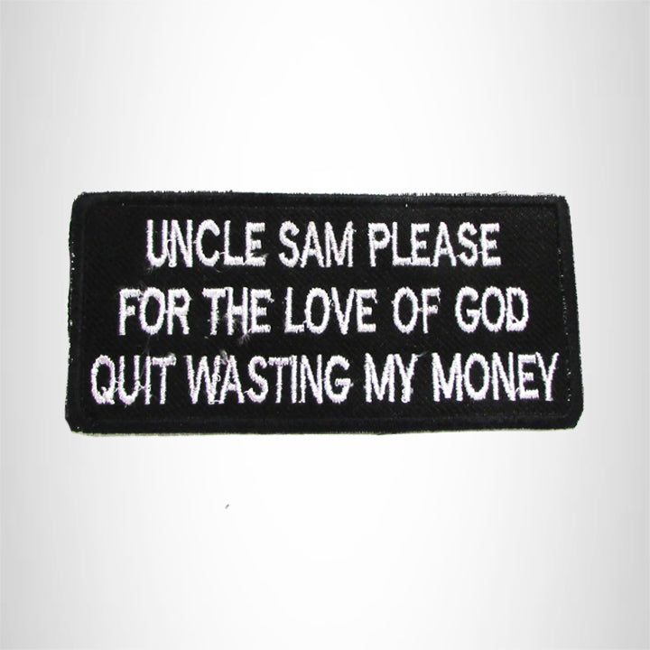 Uncle Sam Please for the Love of God Small Patch for Biker Vest SB1028