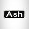 Ash White on Black Iron on Name Tag Patch for Biker Vest NB105