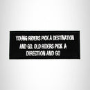 Young Riders Pick a Destination Iron on Small Patch for Biker Vest