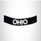 OHIO White on Black Bottom Rocker Patch for Vest Jacket BR397