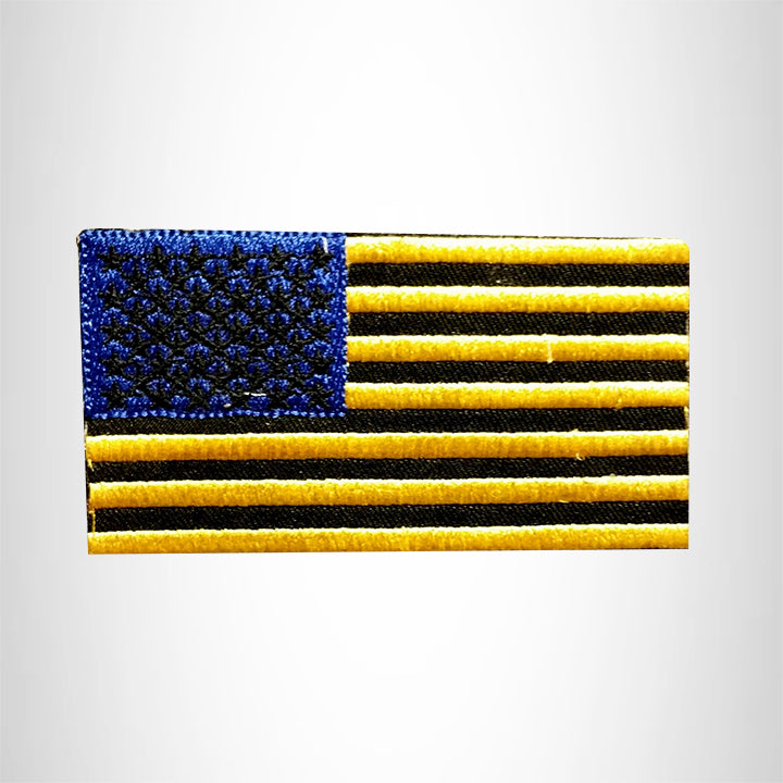FLAG Yellow Blue AND Black Small Patch Iron on for Vest SB646