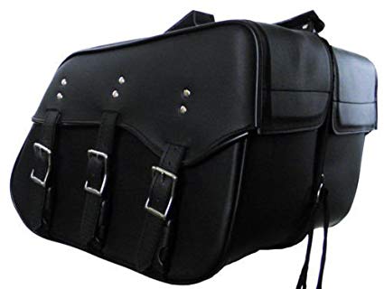Genuine Cowhide Leather Saddlebags for harley dyna superglide low rider 212-STURGIS MIDWEST INC.