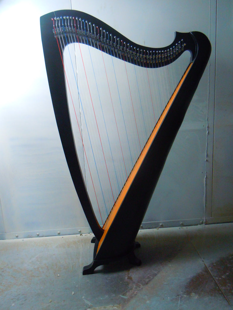 Musical Instrument Black 42 Strings Lever Solid Wood Celtic Irish Rose Harp