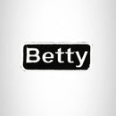 Betty White on Black Iron on Name Tag Patch for Biker Vest NB108