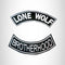 LONE WOLF Brotherhood 2 Patches Set Sew on for Vest Jacket