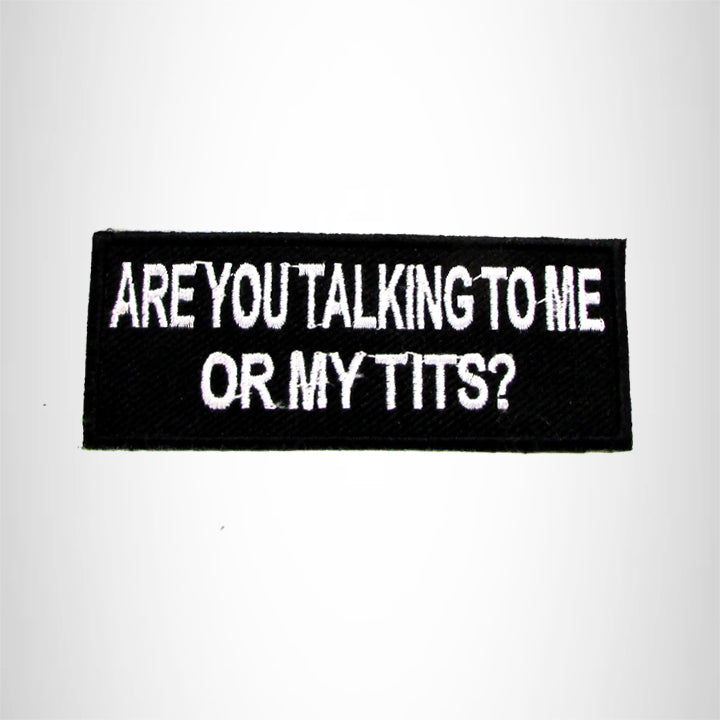 Are You Talking to Me Iron on Small Patch for Motorcycle Biker Vest SB1031