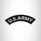 U.S Army White on Black Top Rocker Patch for Biker Vest Jacket TR292