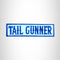TAIL GUNNER Blue on White Small Patch Iron on for Biker Jacket Vest SB449
