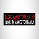 Blood Makes you Related Small Patch Iron on for Vest Jacket SB510
