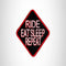 Ride Eat Sleep Repeat Small Patch for Vest Jacket SB542