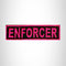 ENFORCER Pink on Black Small Patch Iron on for Vest Jacket SB593