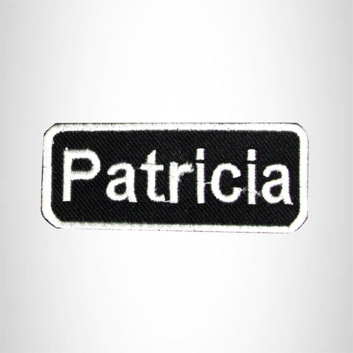 Patricia Iron on Name Tag Patch for Biker Jacket and Vest NB135